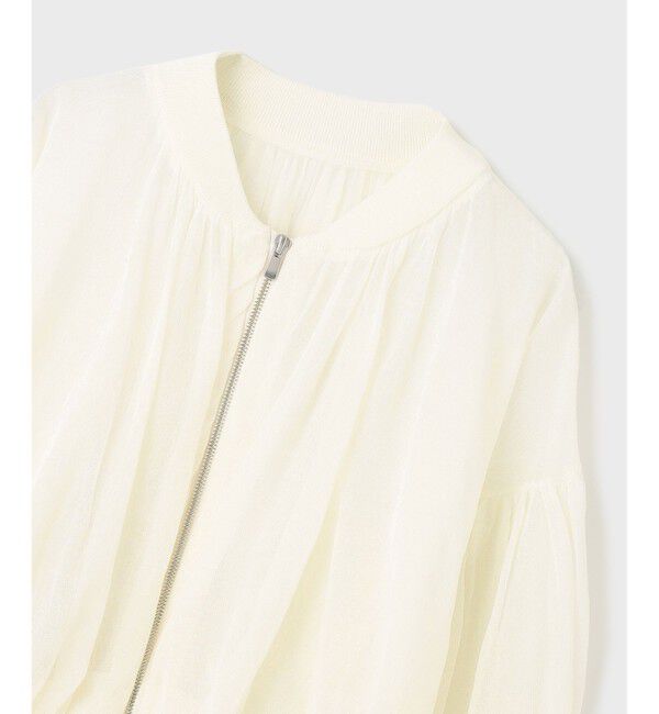 GRACE CONTINENTAL「シアーニットバルーンジャケット」|ブルゾン・スタジャン|