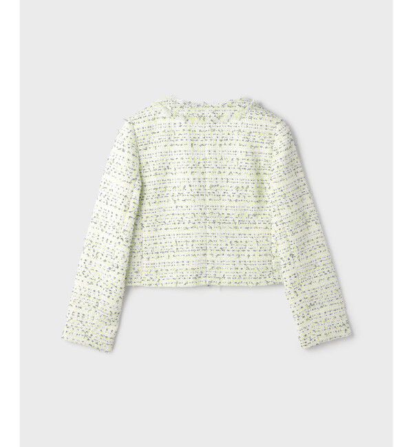 GRACE CONTINENTAL「ミックスツイードジャケット」|ノーカラージャケット|