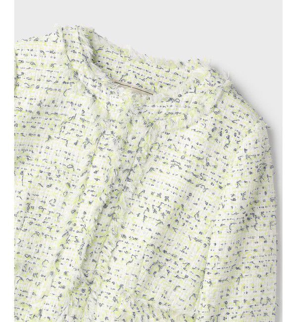 GRACE CONTINENTAL「ミックスツイードジャケット」|ノーカラージャケット|