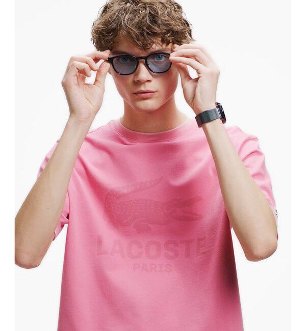LACOSTE「ヴィンテージエフェクト ロゴTシャツ」|Tシャツ・カットソー|