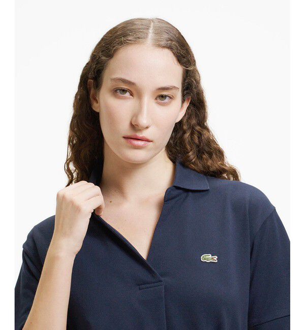 LACOSTE「スキッパーネックポロドレス / マキシ丈フレアワンピース」|ワンピース|