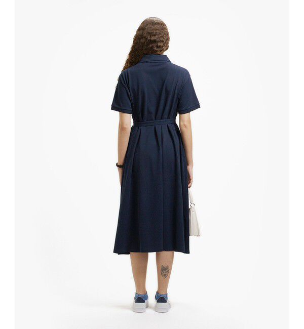 LACOSTE「スキッパーネックポロドレス / マキシ丈フレアワンピース」|ワンピース|