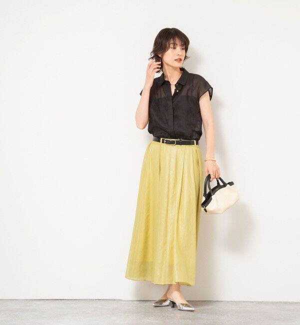 NOLLEY'S「シアーチンツタックスカート」|フレア|