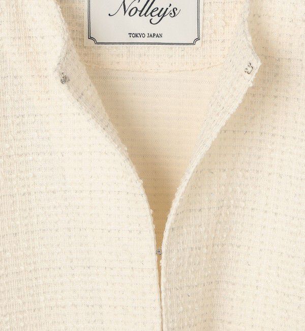 NOLLEY'S「ウォッシャブルツィーディージャージジャケット」|ノーカラージャケット|