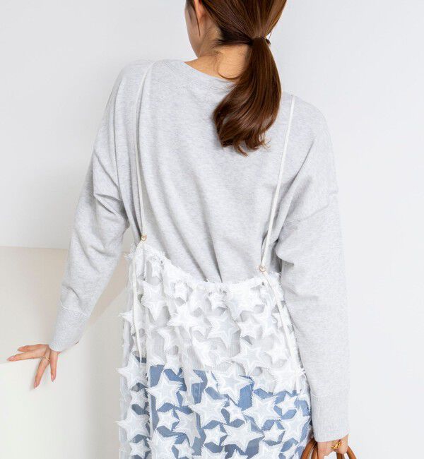 Rie Miller「《手洗い可能》トレーナー風プルオーバーサイドZIP」|ニット・セーター|