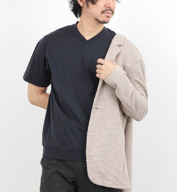 NOLLEY'S goodman「《ビジカジ対応》シルケットスムース VネックドレスTシャツ 26SS」|Tシャツ・カットソー|