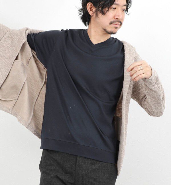 NOLLEY'S goodman「《ビジカジ対応》シルケットスムース VネックドレスTシャツ 26SS」|Tシャツ・カットソー|