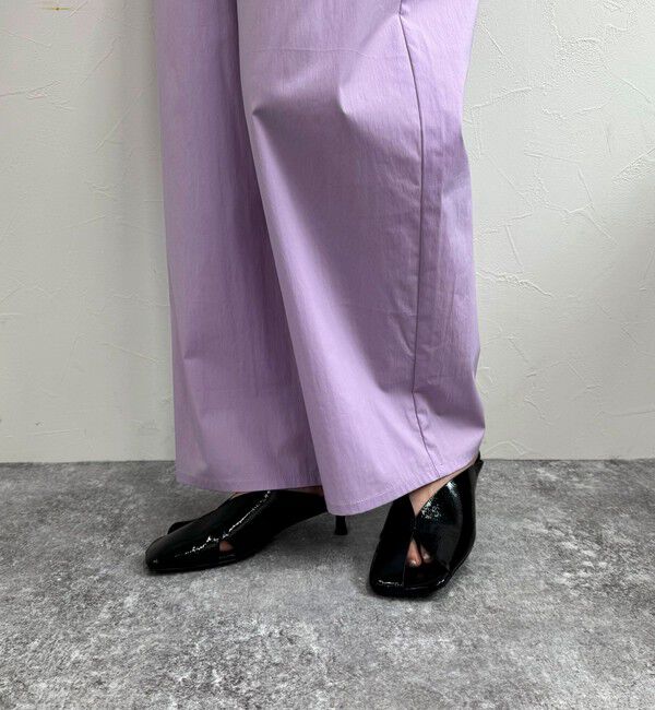 fredy emue「綿ナイロンストレッチセミワイドパンツ」|チノ|