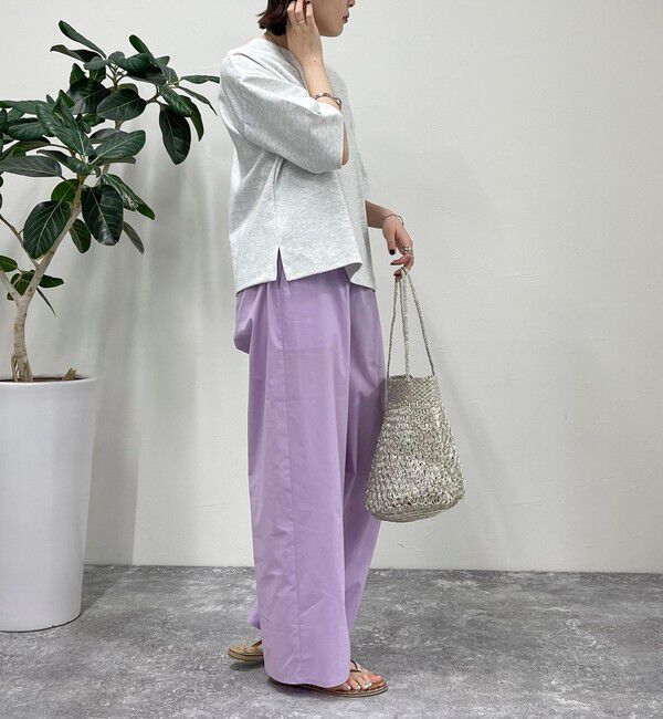 fredy emue「綿ナイロンストレッチセミワイドパンツ」|チノ|