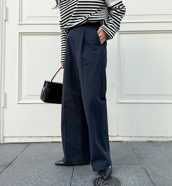 fredy emue「【低身長サイズ34有り】チノタックパンツ」|チノ|