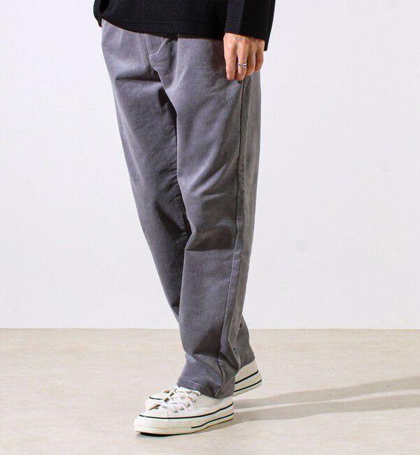 GLOSTER「【あったか快適なのに上品見え】コール裏フリースストレッチイージーパンツ」|チノ|
