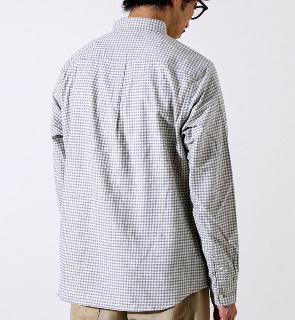 GLOSTER「【定番フレブルシリーズ】フレンチブルドッグ刺繍 ボタンダウンネルシャツ」|シャツ・ブラウス|