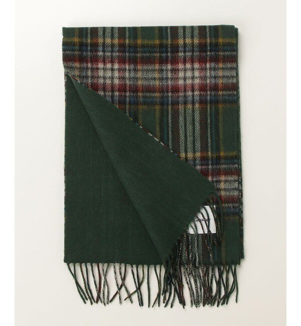 GLOSTER「【カシミヤブレンド】ウールリバーシブルチェックマフラー」|マフラー|