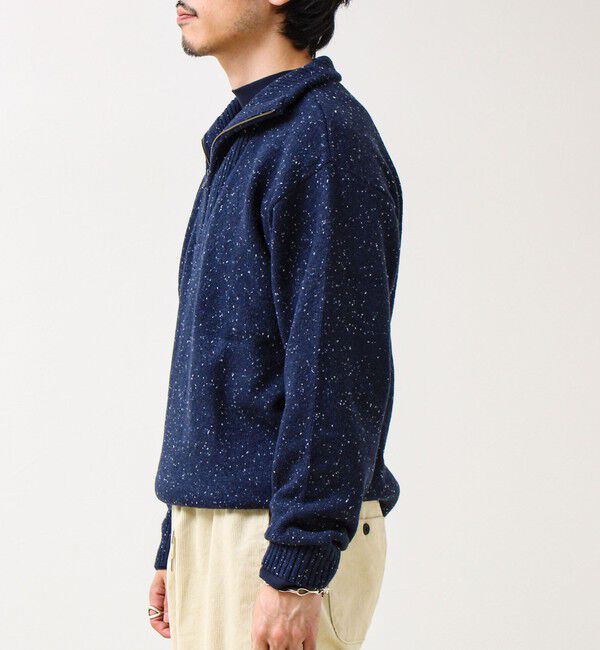 GLOSTER「【冬の大人レイヤードに】ネップハーフジッププルオーバー」|ニット・セーター|
