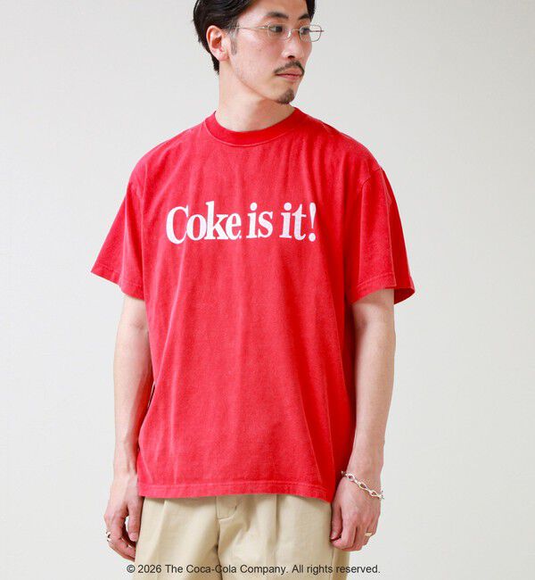 GLOSTER「【GOOD ROCK SPEED】Coca-Cola ロゴプリントTシャツ」|Tシャツ・カットソー|レッド