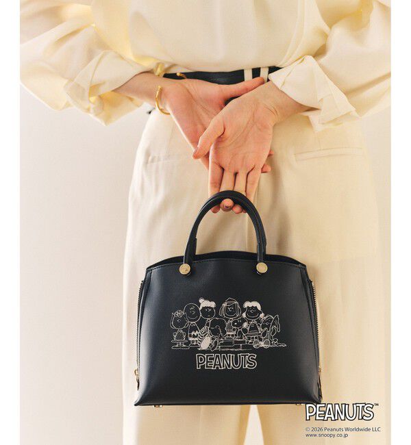 ROPE「【WEB限定/一部店舗限定】【E'POR&times;PEANUTS】別注 Y BAG Mini」|ハンドバッグ|ブラック(01)