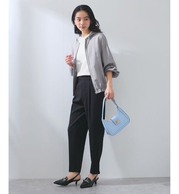 VIS「【追加】【WEB限定】シアーバックフリルフードブルゾン【洗える】」|ブルゾン・スタジャン|