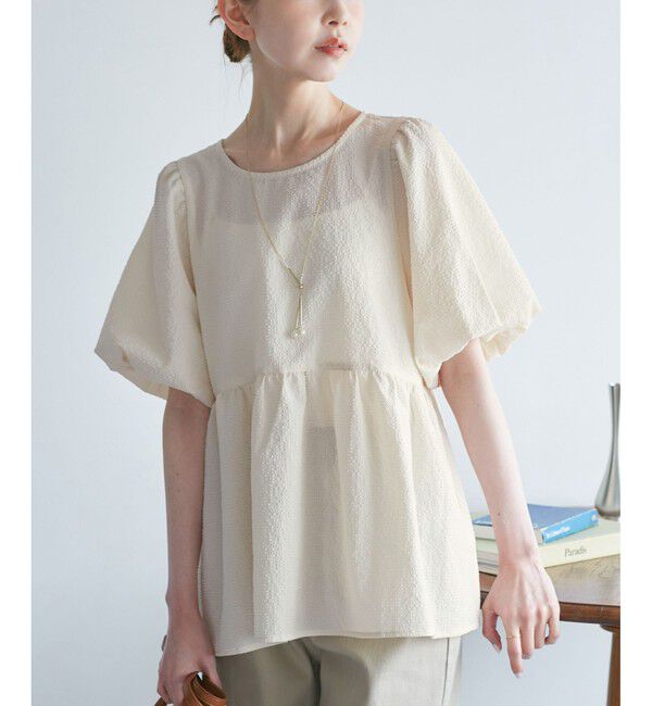 Rope&rsquo;Picnic「バルーンペプラムブラウス」|シャツ・ブラウス|