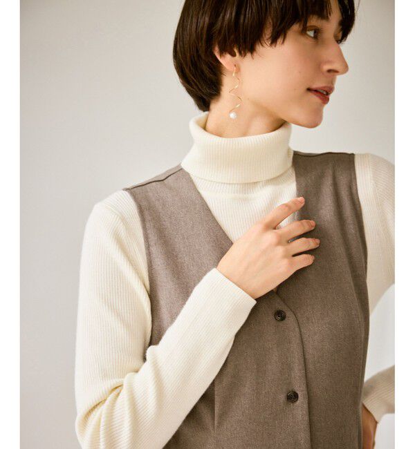 Rope&rsquo;Picnic「アンチピリングリブタートルニットプルオーバー/イージーケア」|ニット・セーター|