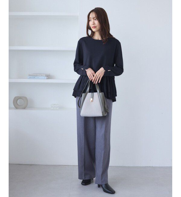 Rope&rsquo;Picnic「布帛ドッキングペプラムギャザープルオーバー」|Tシャツ・カットソー|