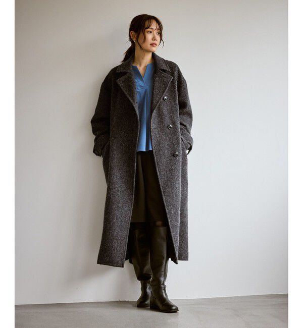 Rope&rsquo;Picnic「JAPAN FABRIC スタンドカラーロングコート/一部WEB限定カラー」|チェスターコート|