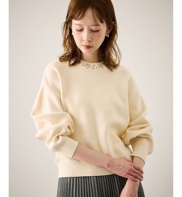 Rope&rsquo;Picnic「ビジューニットプルオーバー」|ニット・セーター|