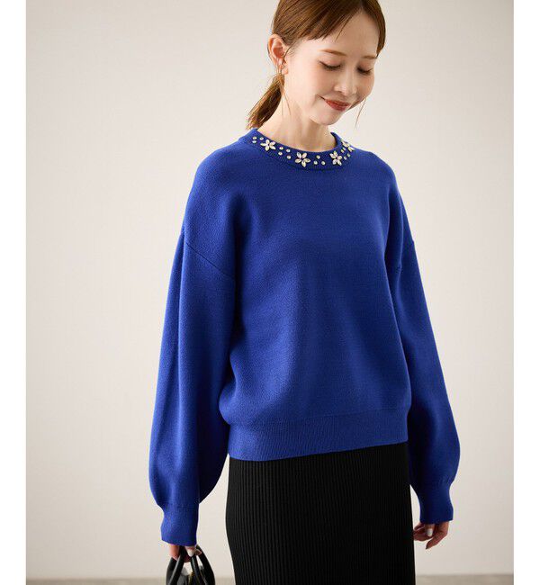 Rope&rsquo;Picnic「ビジューニットプルオーバー」|ニット・セーター|