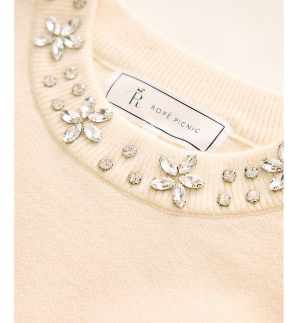Rope&rsquo;Picnic「ビジューニットプルオーバー」|ニット・セーター|