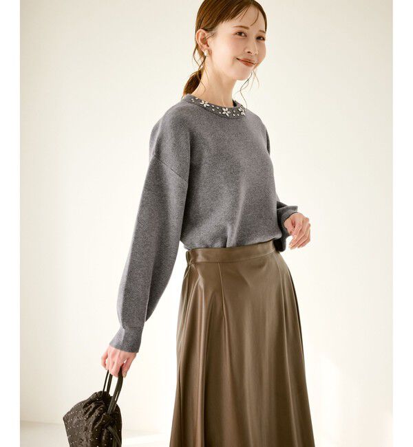 Rope&rsquo;Picnic「ビジューニットプルオーバー」|ニット・セーター|