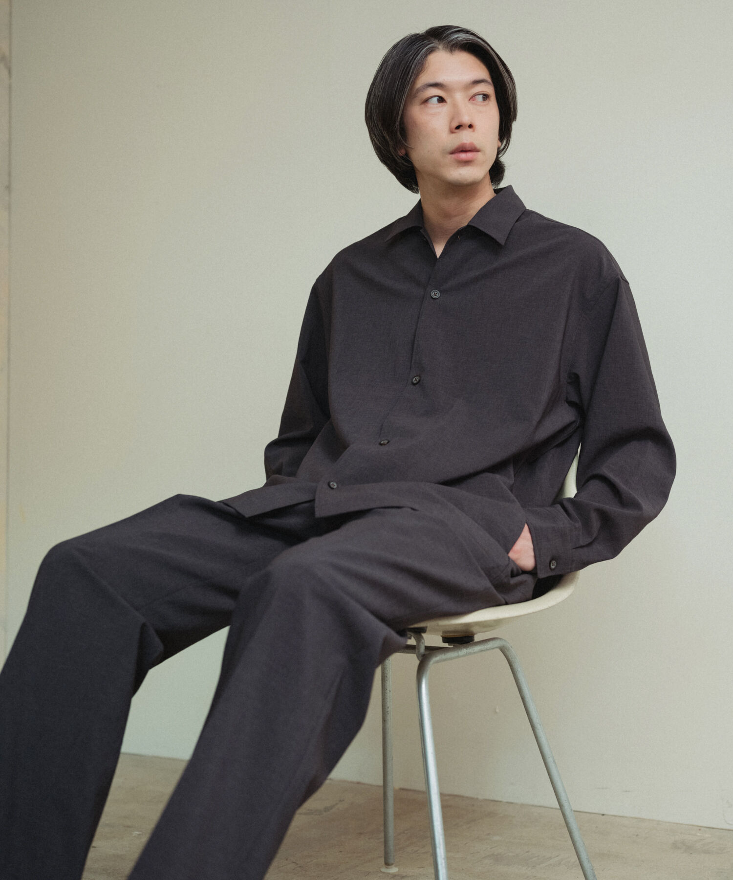 ADAM ET ROPE'「イージー ストレート アンクルパンツ / 速乾 /冷感 / イージーケア / ユニセックス」|スラックス|