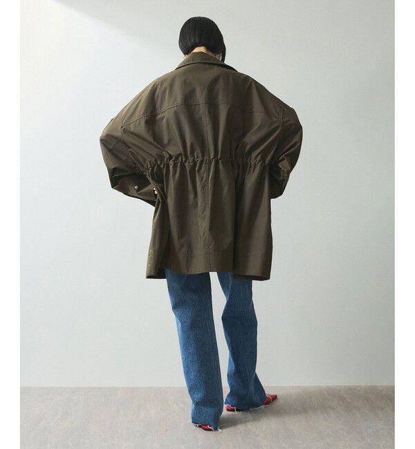 ADAM ET ROPE'「【WEB限定】スタンドカラーハーフモッズコート」|ミリタリー・モッズコート|