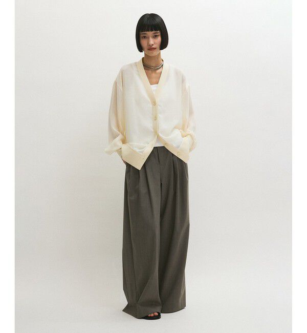 ADAM ET ROPE'「【接触冷感】ハイツイストボイルカーディガン」|カーディガン|