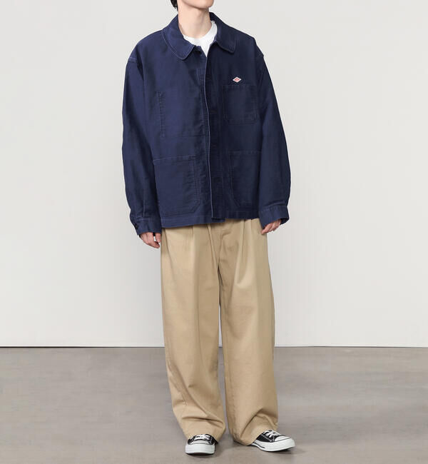 DANTON「DANTON | コットンモールスキン ワイドカバーオール MEN」|テーラードジャケット|