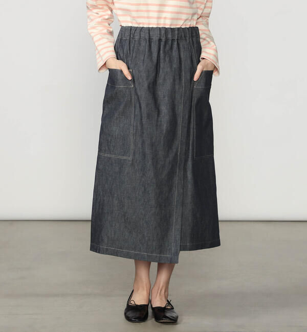  「nicholson & nicholson | デニム ラップスカート WOMEN」|スカート|INDIGO