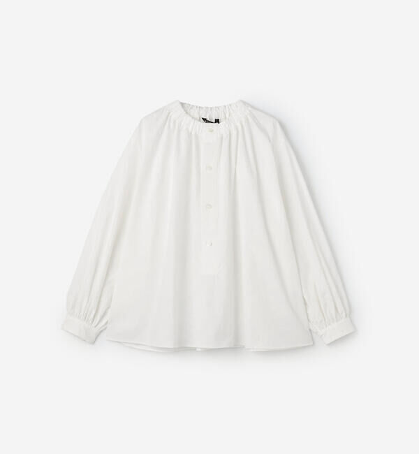  「HAVERSACK | 〈別注〉 長袖 ギャザーネックシャツ WOMEN」|シャツ・ブラウス|