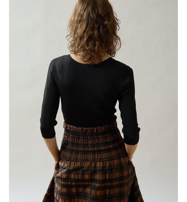 Drawing Numbers「【Drawing Numbers】リブハーフスリーブニット」|ニット・セーター|