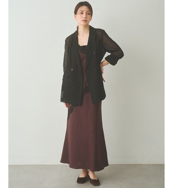 Drawing Numbers「【Drawing Numbers】コットンオーガンジーダブルジャケット」|テーラードジャケット|