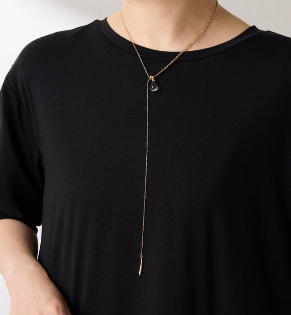  「【PAPILLONNER/パピヨネ】クリアドロップＹ字ネックレス」|リング|