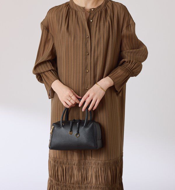  「袖シアーツイルストライプワンピース」|ワンピース|