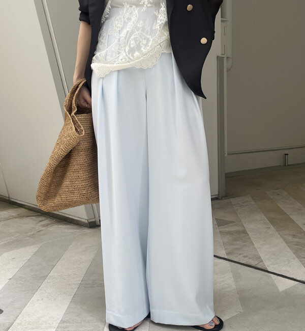  「【累計販売数3万枚突破/23色4サイズ展開！】タックワイドパンツ」|チノ|