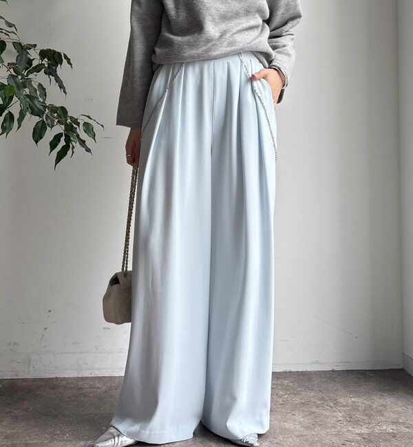  「【累計販売数3万枚突破/23色4サイズ展開！】タックワイドパンツ」|チノ|