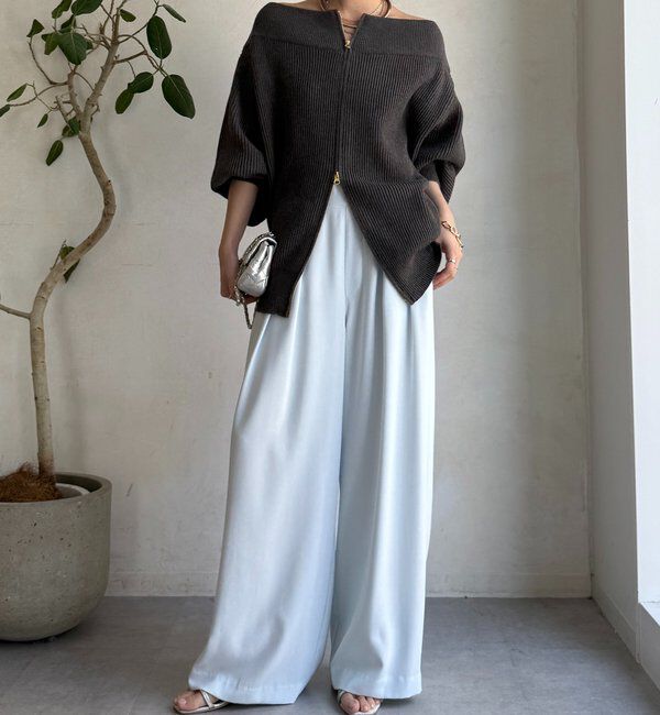  「【累計販売数3万枚突破/23色4サイズ展開！】タックワイドパンツ」|チノ|