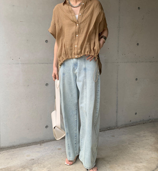  「リネンドロストフレンチシャツ」|シャツ・ブラウス|