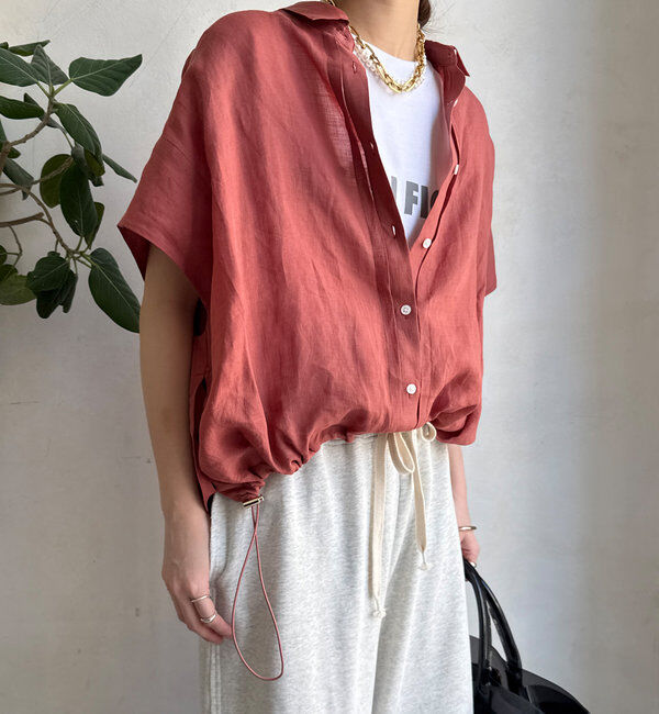  「リネンドロストフレンチシャツ」|シャツ・ブラウス|