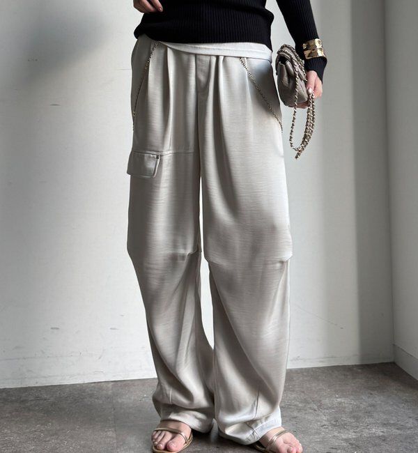  「【WEB限定】サテンパンツ」|チノ|