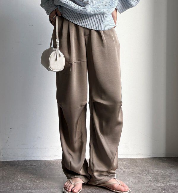  「【WEB限定】サテンパンツ」|チノ|