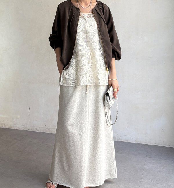  「【WEB限定】リネンライクツイルブルゾン」|ブルゾン・スタジャン|