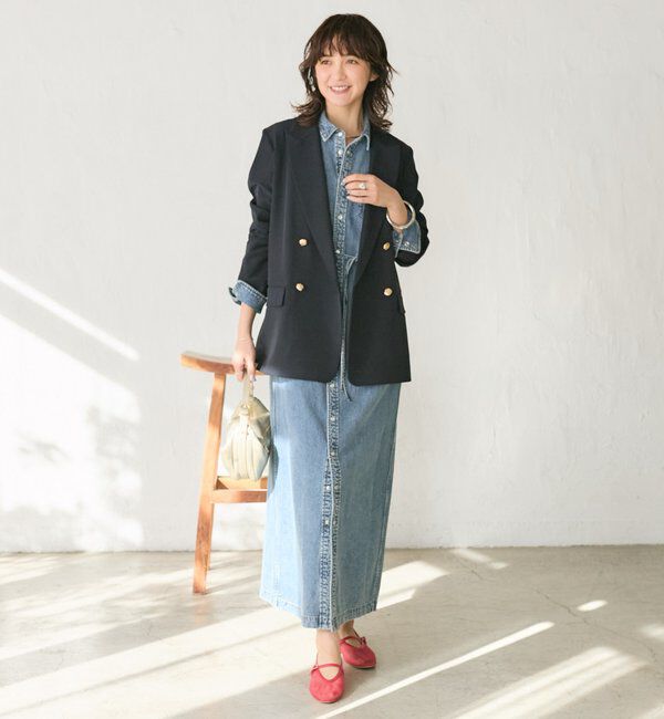  「【オンオフ使える】ドライギャバピークドラペルジャケット」|テーラードジャケット|