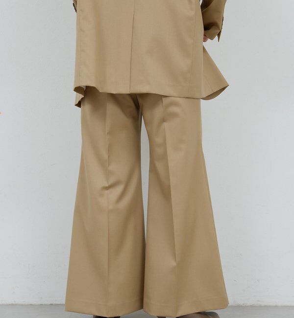  「【HERITANOVUM】【スリーピース対応】ウーステッドウールフレアパンツ」|チノ|