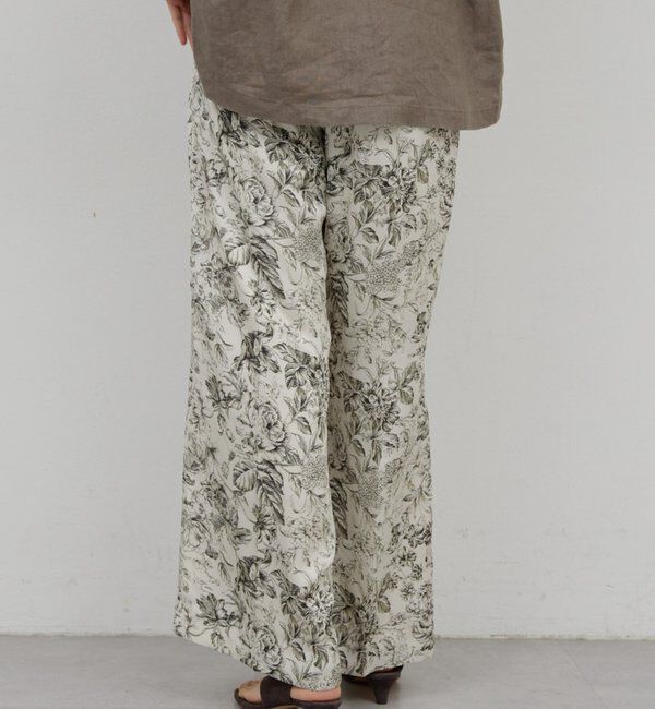  「【セットアップ対応】ボタニカルサテンスラックス」|チノ|